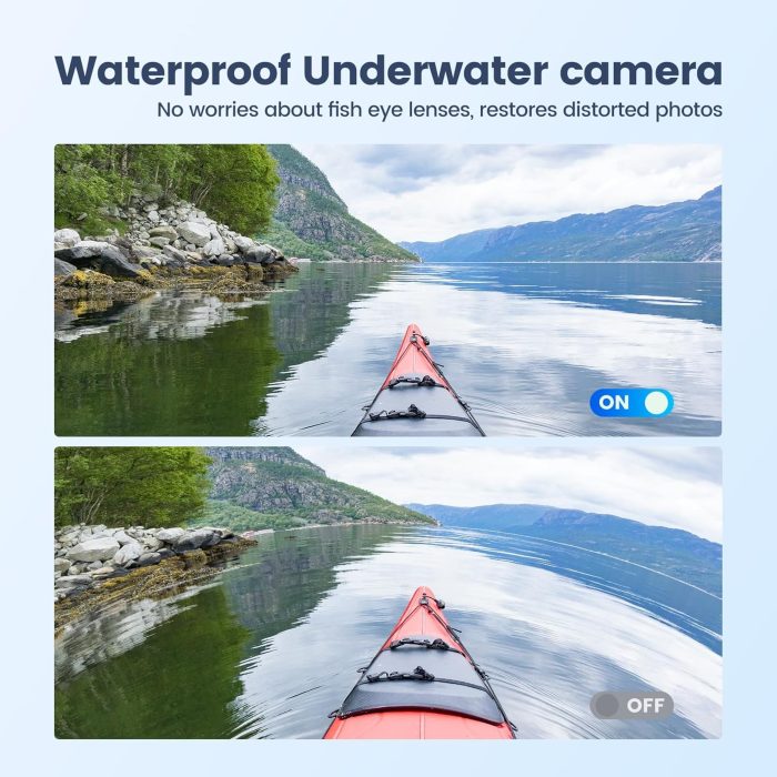 4K60FPS Waterproof Action Camera,48MP 15M Bare Underwater Camera with 64GB Card,8X Zoom Touch Screen SportsCamera,6-axis EIS Motorcycle Camera with Remote Control Distortion Correction - Image 5
