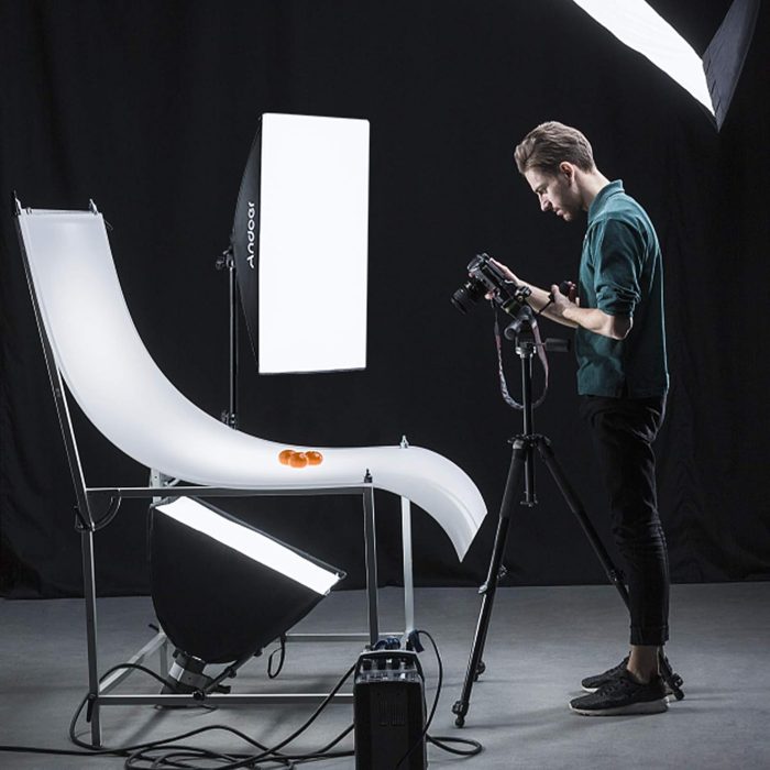 Andoer Softbox Photography Lighting Kit Professional Studio Equipment with 20"x28" Softbox, 2800-5700K 85W Bi-Color Temperature Bulb with Remote, Light Stand, Boom Arm for Portrait Product Shooting - Image 7